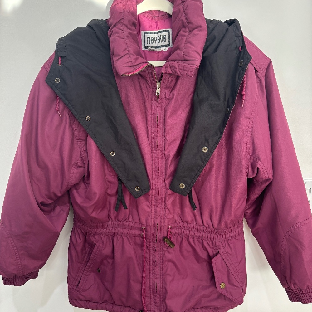 Vintage Neyelle Winter Jacket • Purple + Black • Size M